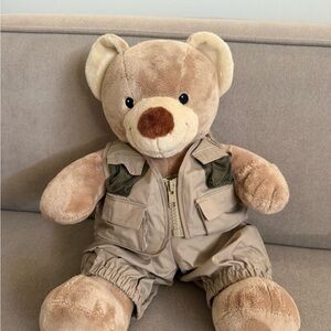 Build-A-Bear Adorable Tan Teddy Bear with Safari Outfit